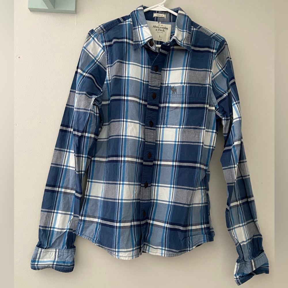 Blue Plaid Men’s Shirt